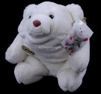 Gund WHITE SNUFFLES Bear Plush Lovey Vintage NEW 1980